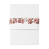 Waterverf Blush Rust Floral Wedding Uitnodigingen Wikkel (Achterkant Voorbeeld)