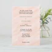 Waterverf Blush Sage Green Wedding Kaart (Staand voorkant)