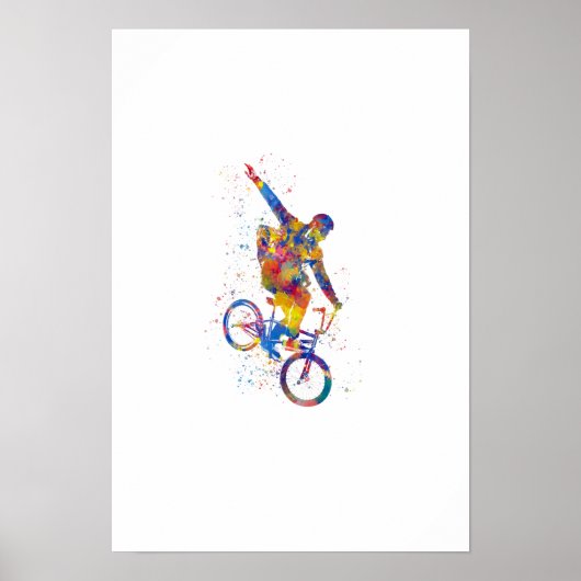 Waterverf bmx poster (Voorkant)
