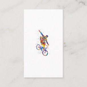 Waterverf bmx visitekaartje