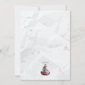 Waterverf Boat Invitation Kaart (Achterkant)