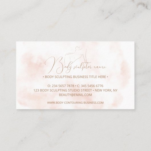 waterverf Body sculpting contouring spa Visitekaartje (Achterkant)