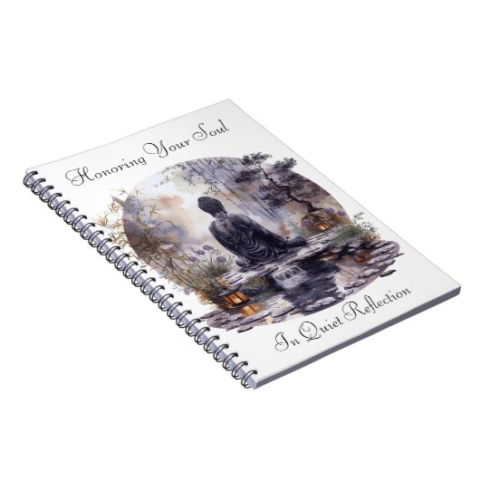 Waterverf Boeddha Eer Spiral Photo Notitieboek (Rechterzijde)