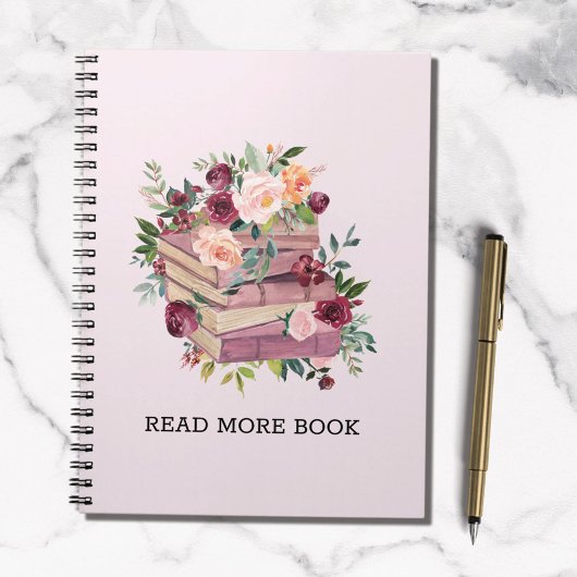 Waterverf Boek en Roos Flower Quote Notitieboek