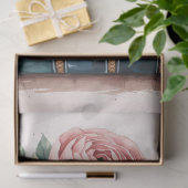 Waterverf Boeken en Rozen Decoupage Tissuepapier (Geschenk)