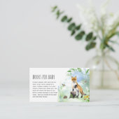 Waterverf Boekentips voor Baby Dieren in Bos en Wo Informatiekaartje (Staand voorkant)