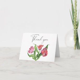 Waterverf boeket bloemen bedankkaart