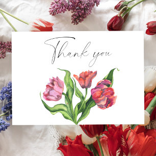 Waterverf boeket bloemen bedankkaart