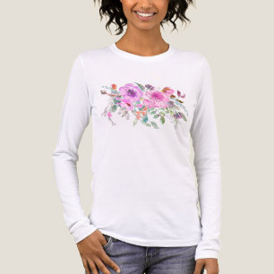 Waterverf boeket lange mouw Tri-Blend shirt
