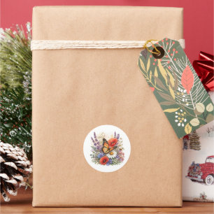 Waterverf Boeket Wilde Bloemen Sticker
