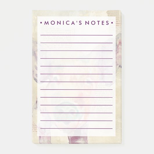 Waterverf Boerderij Collage Pig Post-it® Notes (Voorkant)