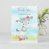 Waterverf Boerderij giergeit Bedankkaart (Staand voorkant)