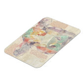 Waterverf Boerderij Koe collage Magneet (Linkerzijde)