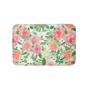 waterverf boerderij roos tuin badmat