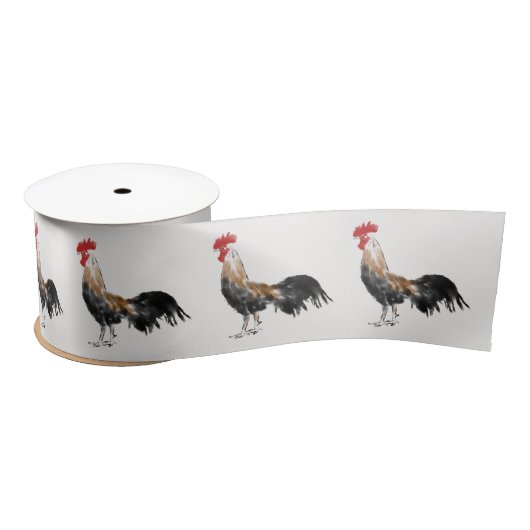 Waterverf Boerderij Rooster Lint (Spoel)