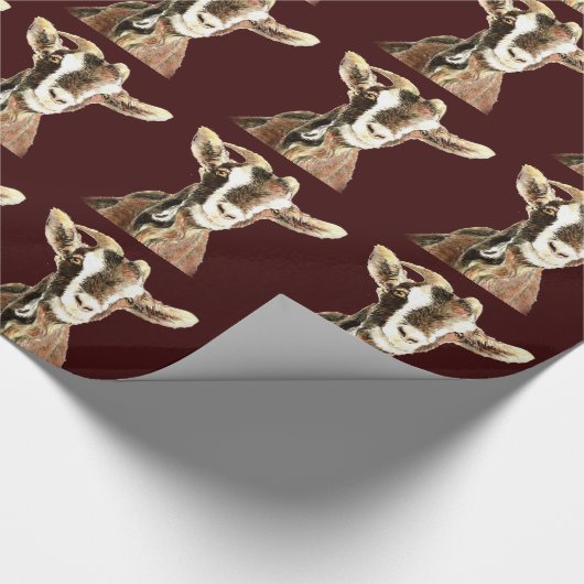 Waterverf Boerderij van geiten Cadeaupapier (Hoek)