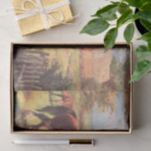  Waterverf Boerderijen Western Tissuepapier (Geschenk)