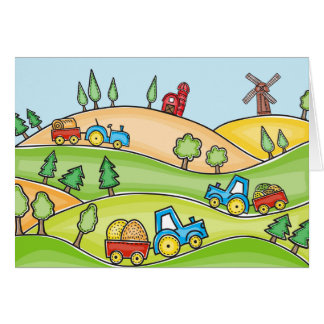 Waterverf Boerderijland