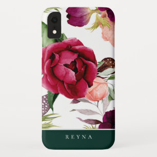 Waterverf Bohemian Floral Pattern iPhone XR Hoesje