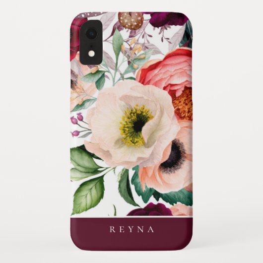 Waterverf Bohemian Floral Pattern Case-Mate iPhone Case (Achterkant)