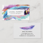 Waterverf Bohemian Girly Chic Visitekaartje (Voorkant / Achterkant)