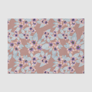 Waterverf Bohemian Terracotta Pink Flowers Tissuepapier