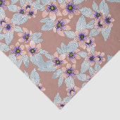 Waterverf Bohemian Terracotta Pink Flowers Tissuepapier (Detail)