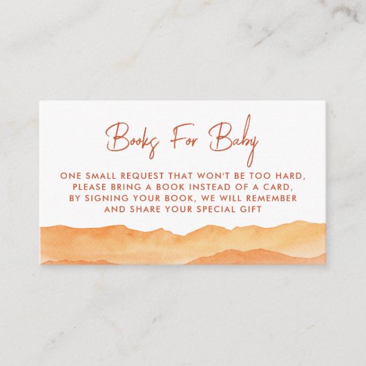 Waterverf Boho Abstract Desert Book Request Informatiekaartje (Voorkant)