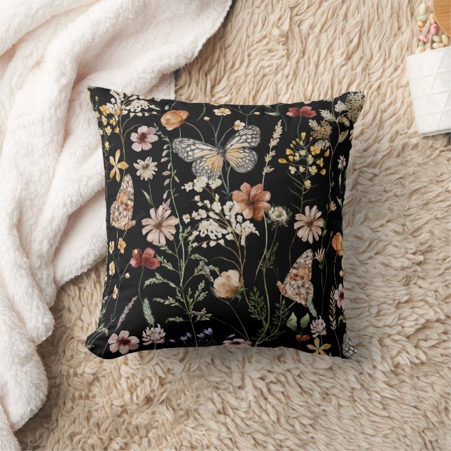 Waterverf Boho Bloem Kussen (Deken)