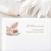 waterverf boho bloemen pampasgras etiket (Insitu)