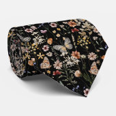 Waterverf Boho Bloemig Stropdas (Opgerold)