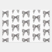 Waterverf Boho Buffalo Plaid & Burlap Bows Inpakpapier Vel (Voorkant 2)