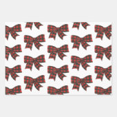 Waterverf Boho Buffalo Plaid & Burlap Bows Inpakpapier Vel (Voorkant)