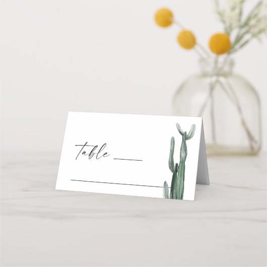 Waterverf Boho Cactus | Rustieke Woestijn Bruiloft (Voorkant)