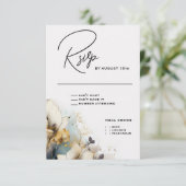 Waterverf Boho Calla Lily Floral RSVP Kaartje (Staand voorkant)