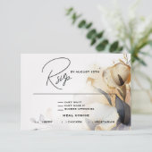Waterverf Boho Calla Lily Floral RSVP Kaartje (Staand voorkant)