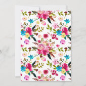 Waterverf Boho Chic Floral Baby shower per post Kaart (Achterkant)