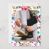 Waterverf Boho Chic Floral Celebration of Life Kaart (Achterkant)