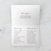 Waterverf Boho Chic Floral Wedding Programma (Binnen)