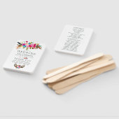 Waterverf Boho Chic Floral Wedding Programma Handwaaier (Niet-gemonteerd)