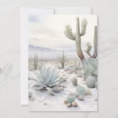 Waterverf Boho Desert Mountain bruiloft Kaart (Achterkant)