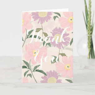 Waterverf Boho Floral Bedankkaart