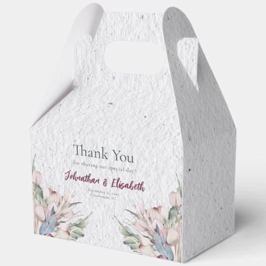 Waterverf Boho Floral en botanische bruiloft Bedankdoosjes (Voorkant)