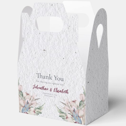 Waterverf Boho Floral en botanische bruiloft Bedankdoosjes (Open)