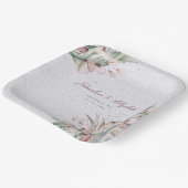 Waterverf Boho Floral en botanische bruiloft Papieren Bordje (Gebogen)
