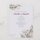 Waterverf Boho Floral en botanische bruiloft Programma (Voorkant / Achterkant)
