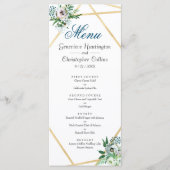 Waterverf Boho Floral Geometric Wedding Menu (Voorkant)