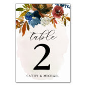 Waterverf Boho Floral gepersonaliseerd Ta Kaart (Voorkant)