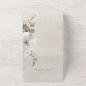 Waterverf Boho Floral No Dinner All In One Uitnodiging (Buitenkant)