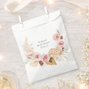 Waterverf Boho Floral Pampas Grass Vrijgezellenfee Bedankzakje